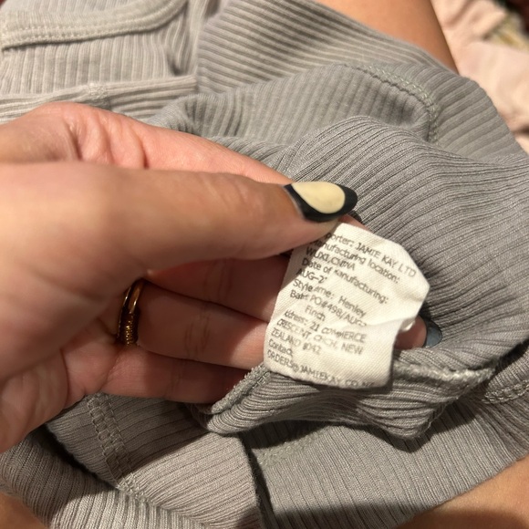 Jamie Kay Gray Long Sleeve Henley - Picture 6 of 6